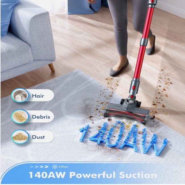 Пылесос Lubluelu  L7 Pro Self-Standing Cordless Stick Vacuum Cleaner 140AW 33KPA Hoover