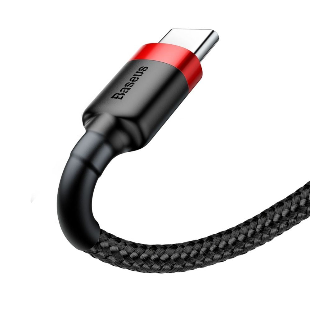 Kaabel Baseus  Baseus Cafule USB-A / USB-C QC 3.0 3A cable 1 m - black and red
