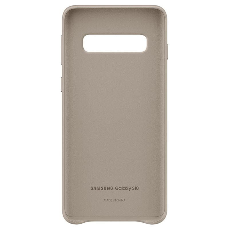 Чехол на заднюю панель Samsung  Galaxy S10 Leather Cover EF-VG973LJEGWW Gray