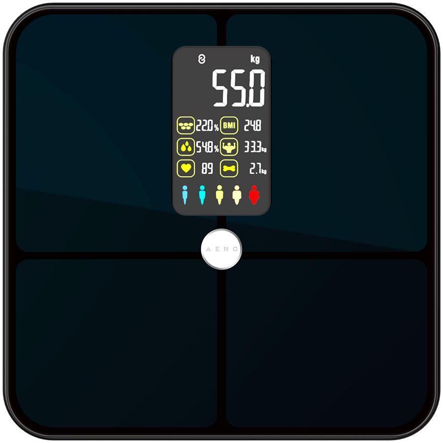 Muud väikesed kodumasinad AENO  AENO Smart Body scales BS2S, 16 body metrics, up to 180kg, colorful display