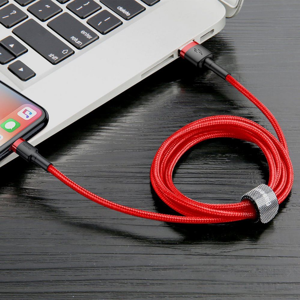 Кабель Baseus  Baseus Cafule USB-A / Lightning 2.4A QC 3.0 cable 0.5 m - red