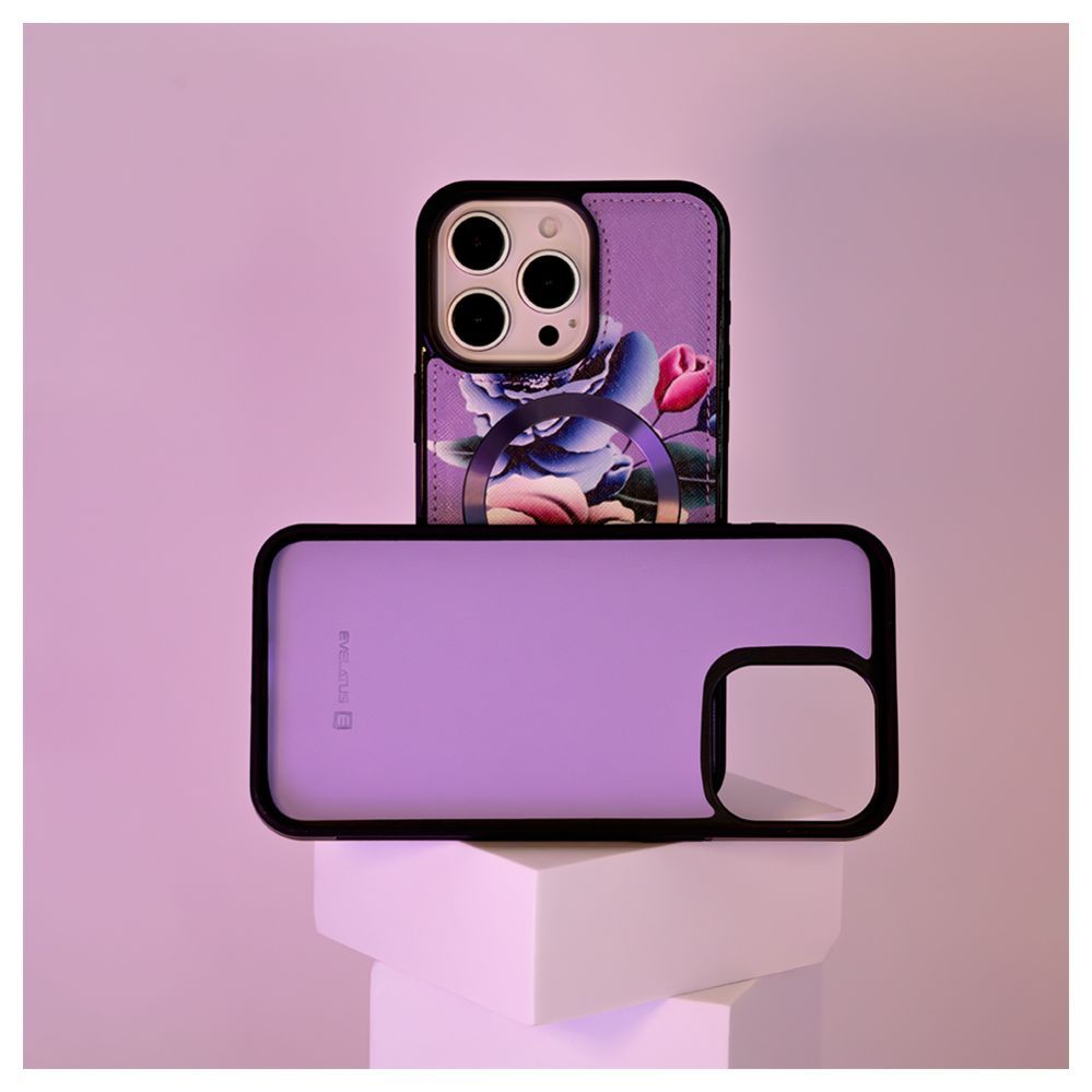 Tagakaaned Evelatus Apple iPhone 15 Pro Wallet  and Slim Cover Case Purple