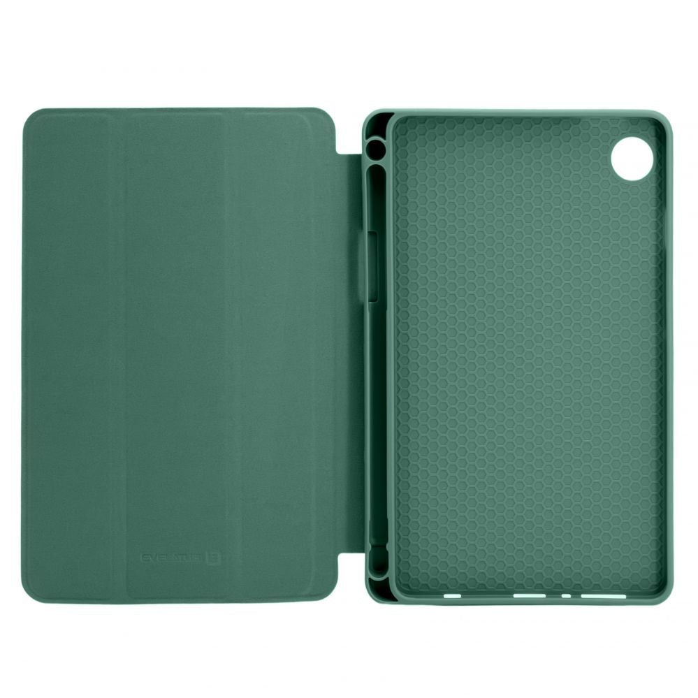 Book case Evelatus  Galaxy Tab A9 Tablet case with imitate microfiber inside Green
