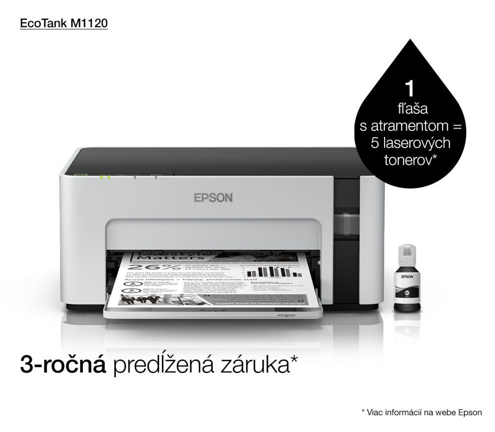 Принтер EPSON  Printer  EcoTank M1120 Mono, Inkjet, Standard, Wi-Fi, A4, Grey