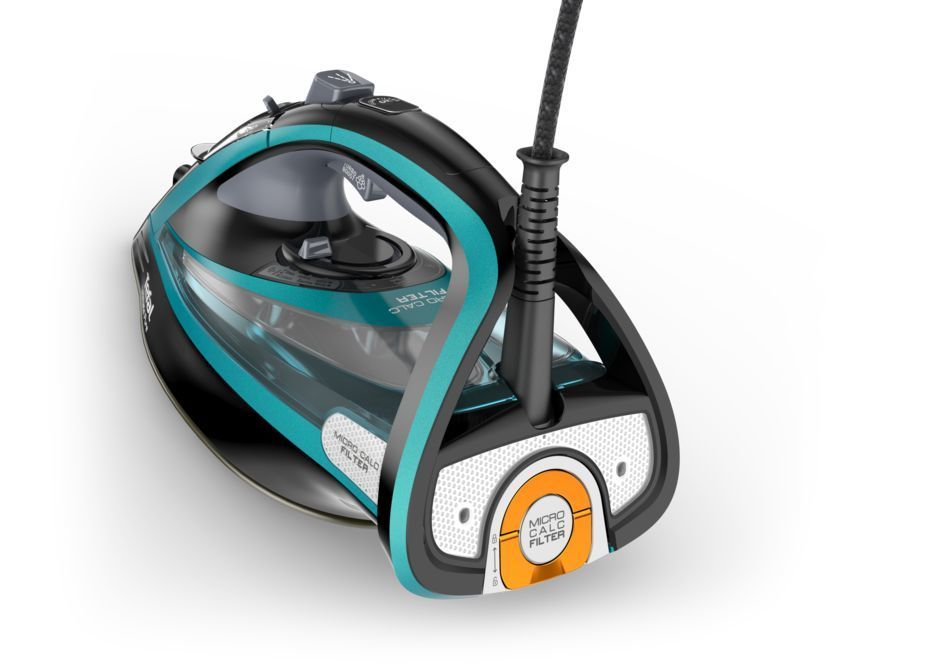Tefal Iron | Ultimate Pure FV9844E0 | Steam Iron | 3200 W | Water tank capacity 350 ml | Continuous steam 60 g/min | Steam boost 250 g/min | Blue/Black