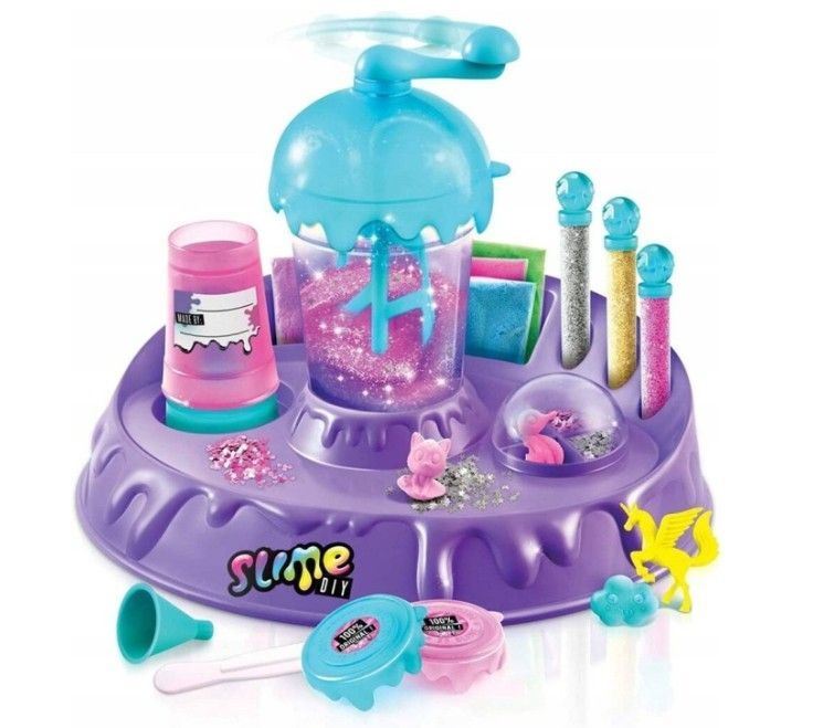 Toys Kiddyz  DIY SLIME FACTORY: LARGE SET WITH GLITTER AND FIGURINES FOR MAKING SLIME