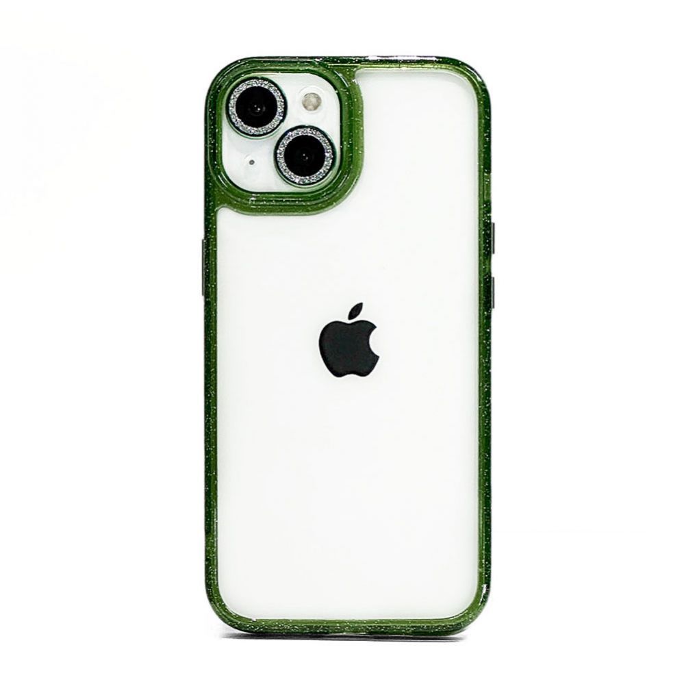 Back panel cover iLike Apple iPhone 14 STARS LENS ACRYLIC COVER Green