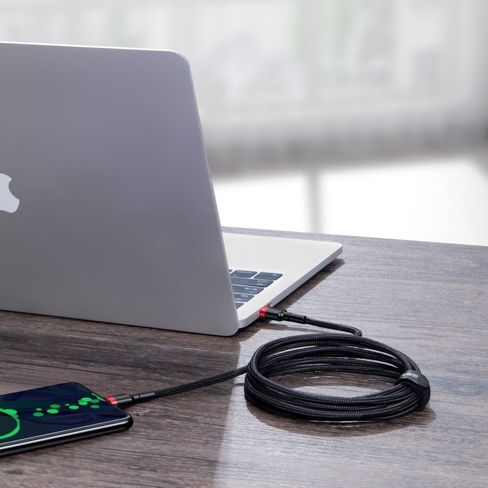 Cable Baseus  Baseus CATKLF-AL91 USB-C - USB-C PD QC cable 100W 5A 480Mb/s 2m - black and red