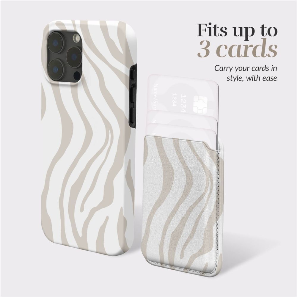 Tagakaaned Mio  MIO Sandy Zebra Magsafe Case Compatible Card Holder