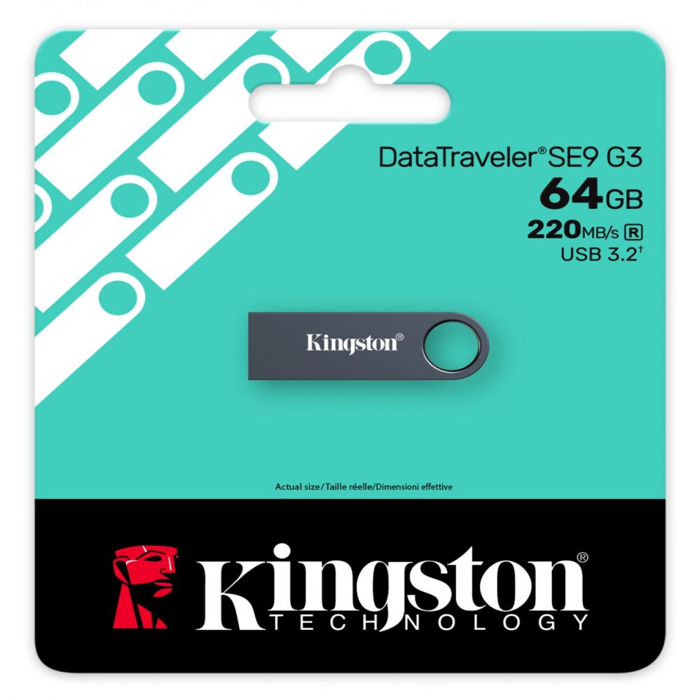 Флеш-накопитель Kingston  MEMORY DRIVE FLASH USB3.2 64GB/DTSE9 KE-U2X64-1AC