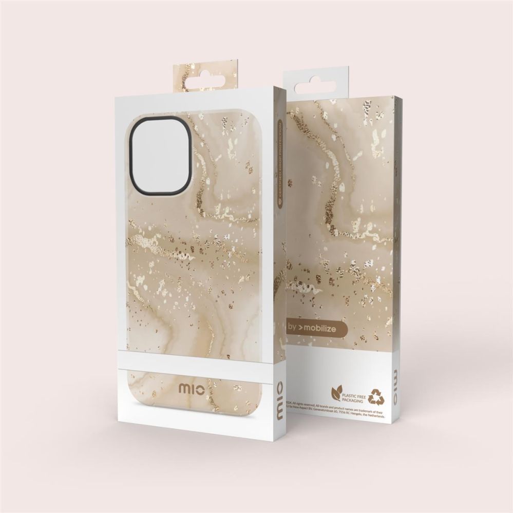 Tagakaaned Mio  MIO Gold Marble Magsafe Compatible for iPhone 13/14/15
