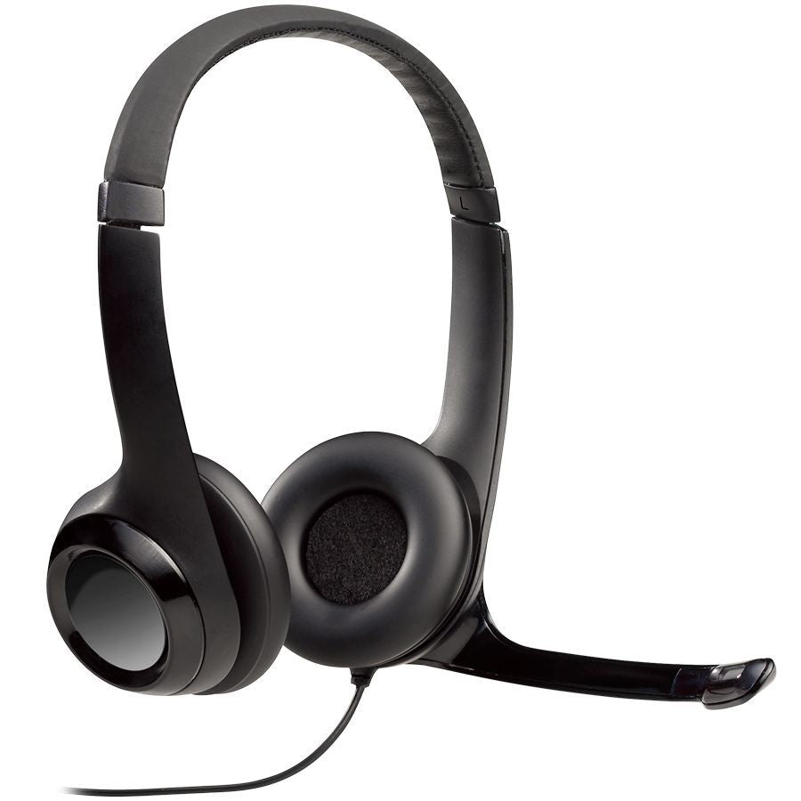 Headphone with microphone Logitech  LOGITECH H390 Corded Headset - BLACK - USB
