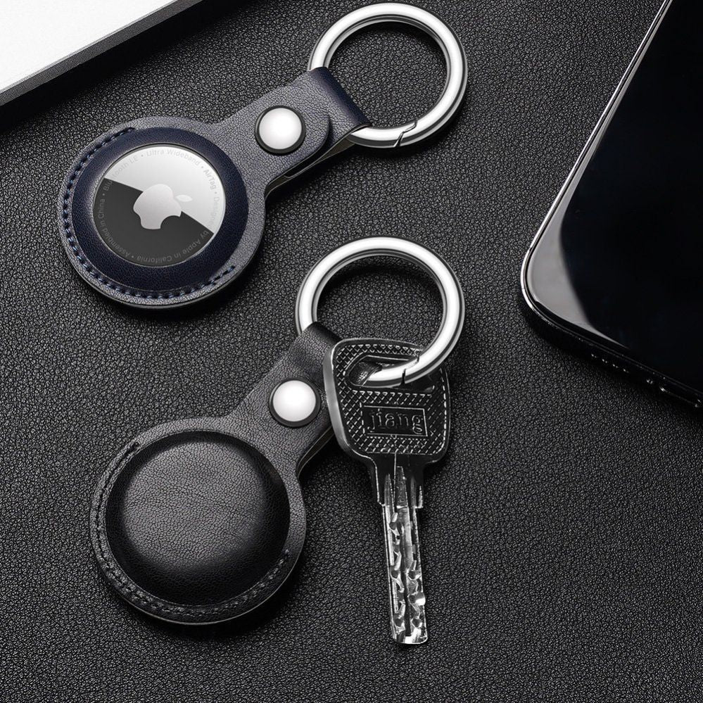 Nutika sildi tarvik Dux Ducis - Dux Ducis 4pcs set Silicone flexible cover keychain loop case for Apple AirTag (Black / Green / Pink / Blue)