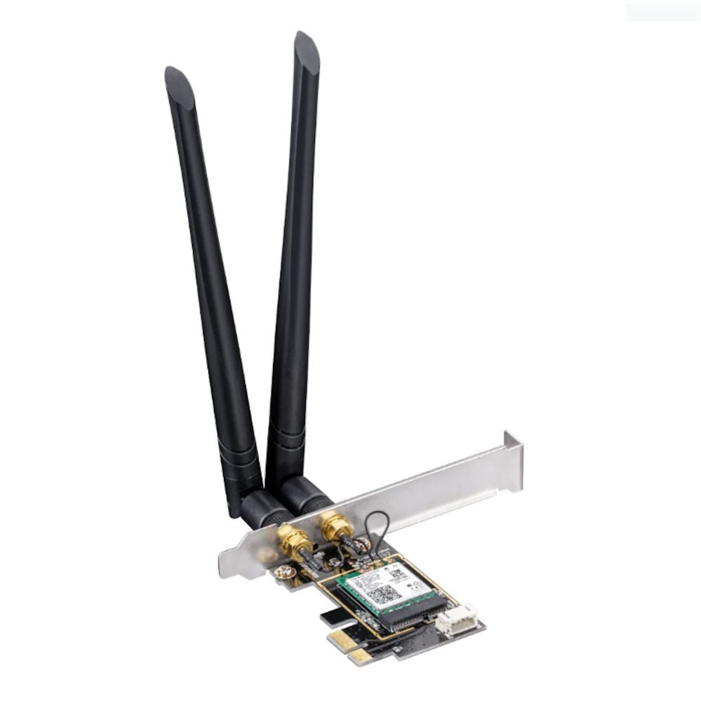 Routers Cudy  WE3000 AirMax AX3000 WiFi 6 Bluetooth 5.0 PCIe Adapter Intel AX200 Dual Band 2 Antennas Black