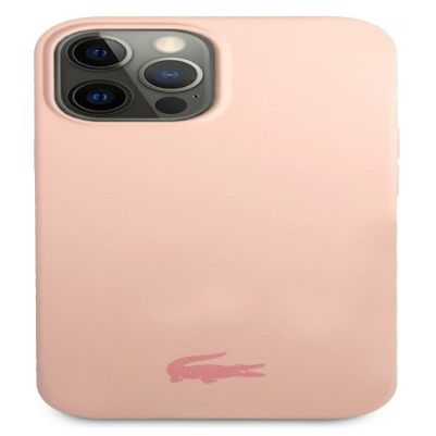 Чехол на заднюю панель Lacoste Apple iPhone 13 Pro Liquid Silicone Glossy Printing Logo Case Pink