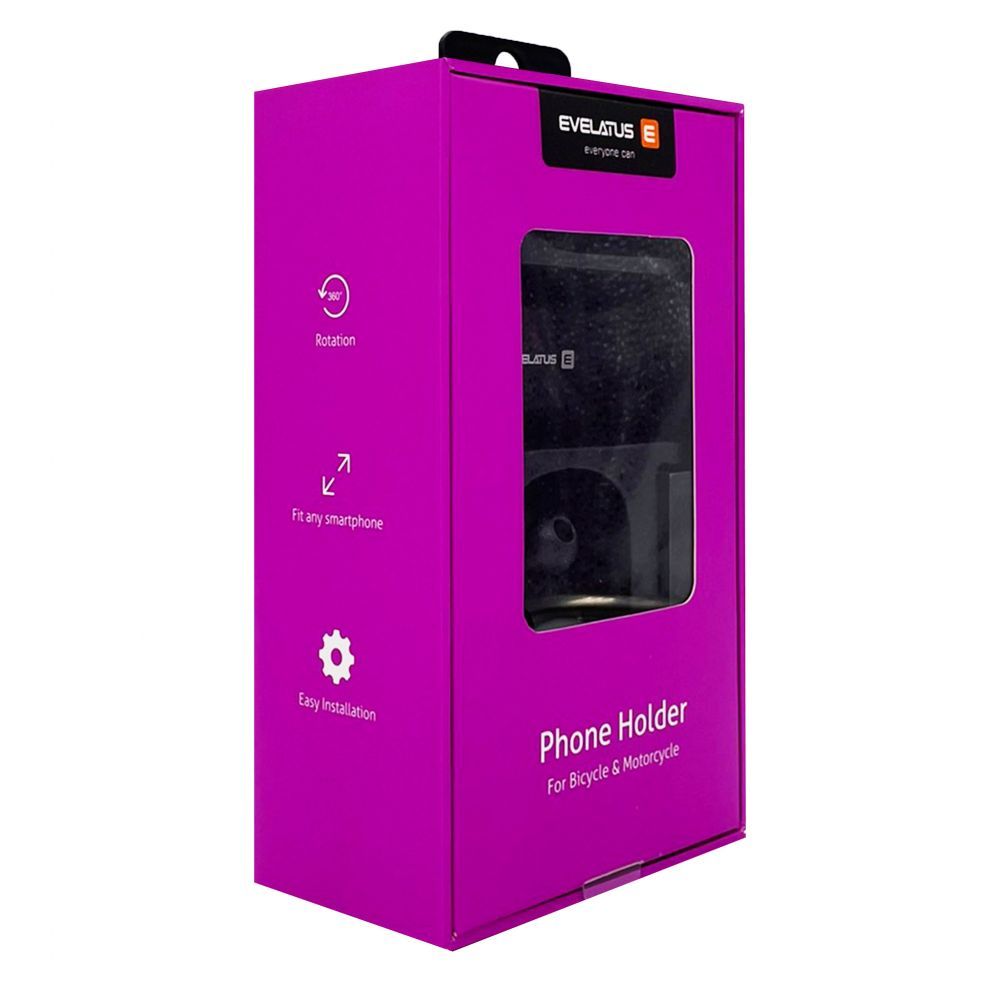 Auto holder Evelatus  Evelatus Phone Holder For Bicycle and Motorcycle EPH01 Black