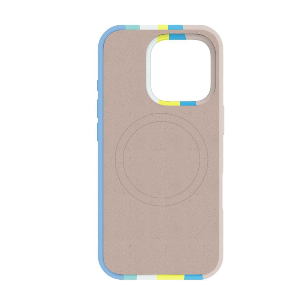 Tagakaaned Evelatus Apple iPhone 16 Pro Multi-Colored Silicone Case With MagSafe Beige Cream