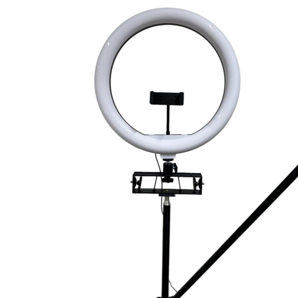 Rõngahoidja iLike  S12 LED Selfie 31cm Ring Light Lamp + Tripod Stand 2.1m + Shelf & 3x phone / Mic Holder Black