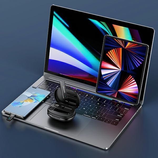 Juhtmevabad kõrvaklapid USAMS  USAMS Bezprzewodowy mikrofon krawatowy ENC 2.4G Wireless Lavalier Microphone Lightning ZB244MKF01 (US-ZB244)