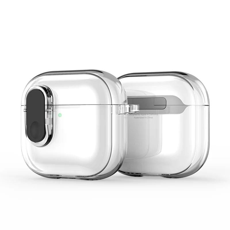 Чехол для наушников Dux Ducis Apple AirPods 4 PECL Series PC+TPU Cover with Hook Black Clear