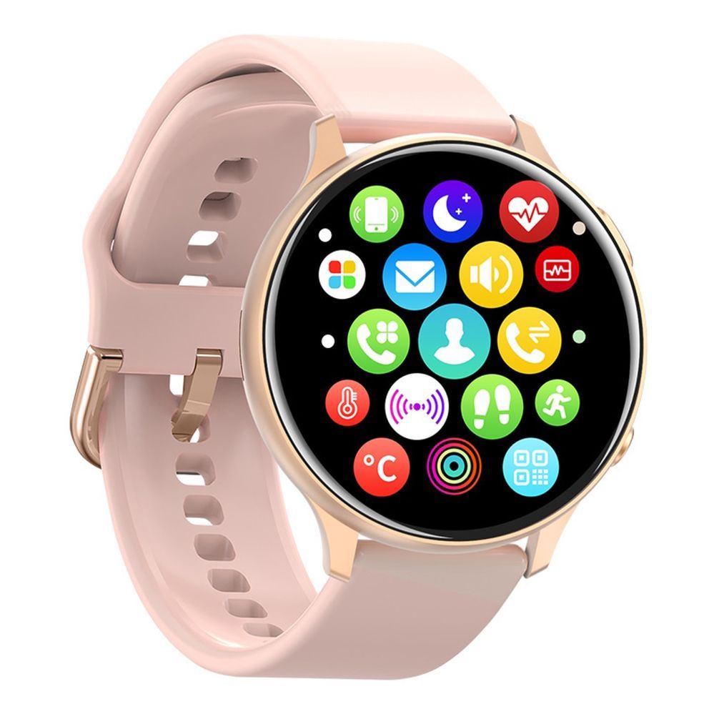 Nutikell iWear  Active 2 Aluminum Sport BT Call Smart Watch 1.3'' IPS Display with Heartrate / Oxygen monitor Pink