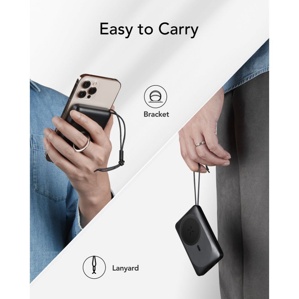 Power bank Veger  Powerbank compatible with Magsafe Veger MagOn (VP1151 / W1151) PD QC3.0 2A 20W with wireless charging 10000 mAh white