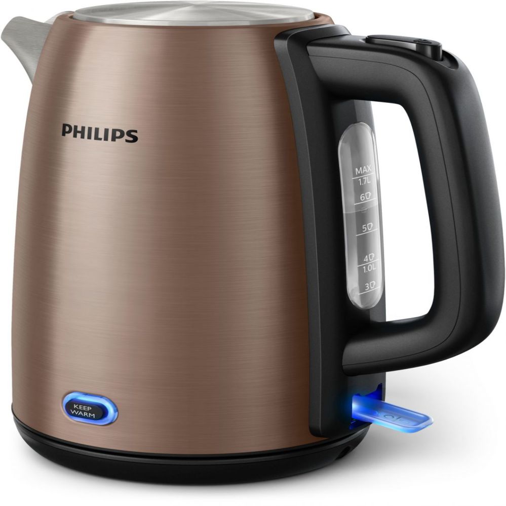 Чайник Philips  Kettle HD9355/92 Viva Collection Electric,  1740-2060 W, 1.7 L, Stainless steel, 360° rotational base, Copper
