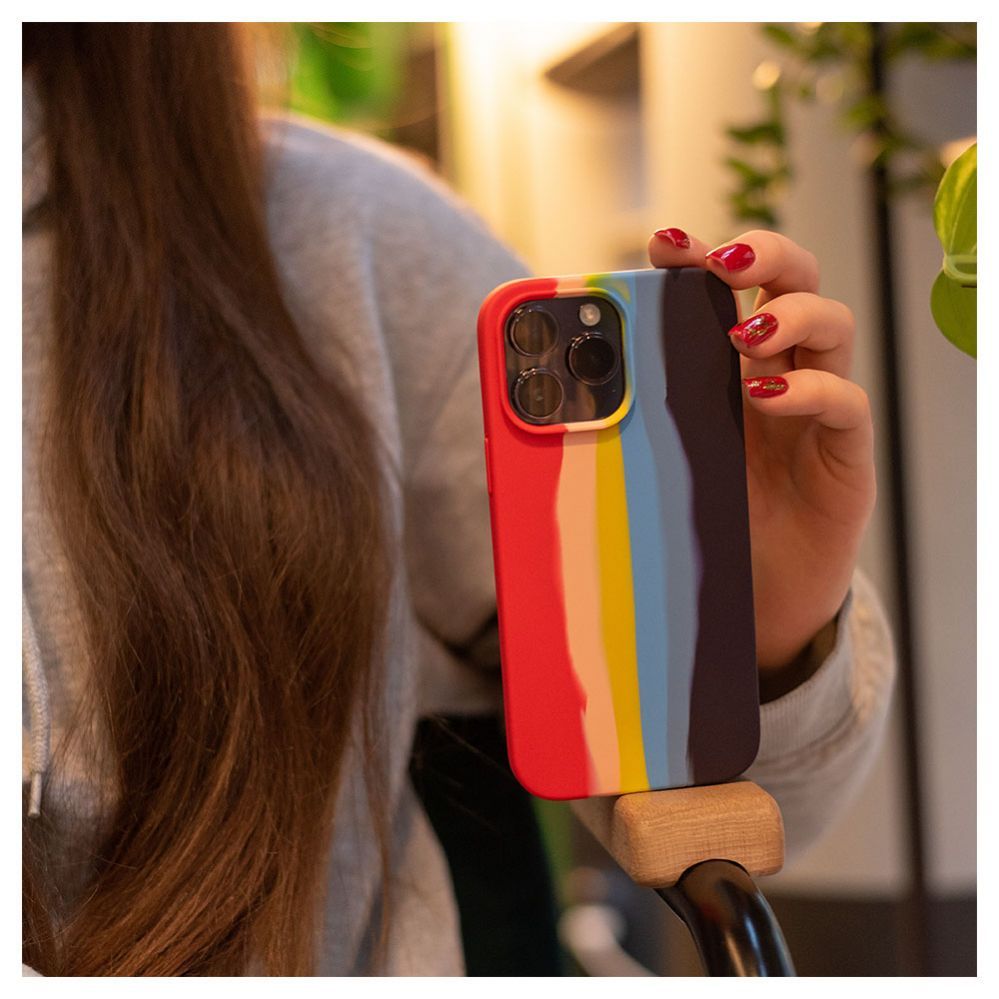 Чехол на заднюю панель Evelatus Apple iPhone 13 Pro Max Silicone case Multi-Colored Rainbow