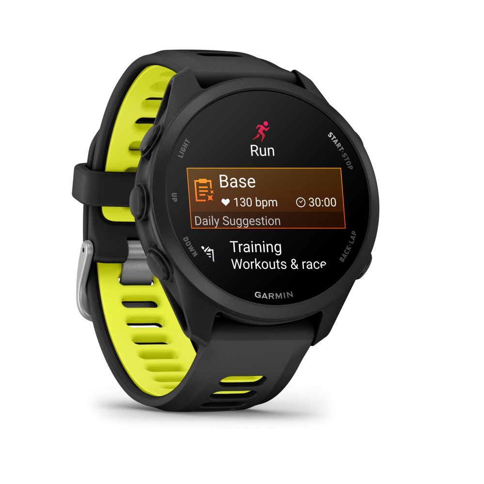 Умные часы Garmin  Forerunner 170 Music, Black with Black/Amp Yellow Band