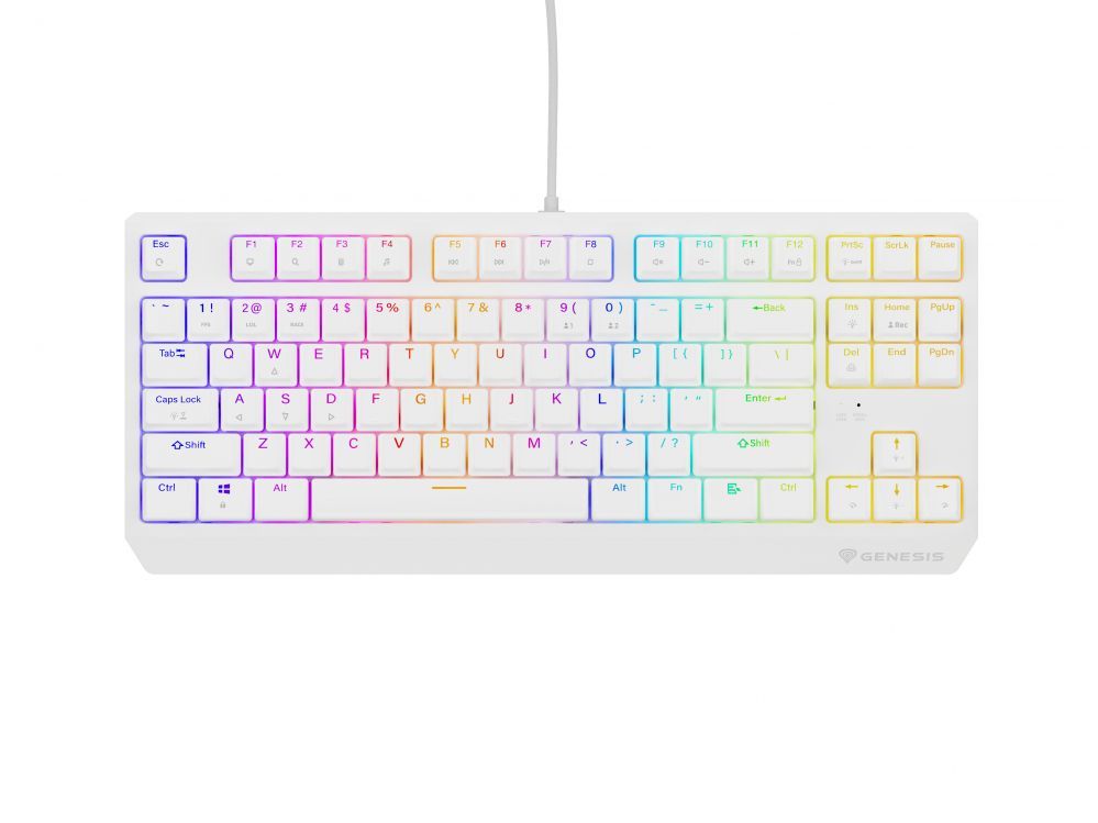 Computer keyboard Genesis  THOR 230 | Mechanical Gaming Keyboard | Wired | US | White | USB Type-A | Outemu Brown