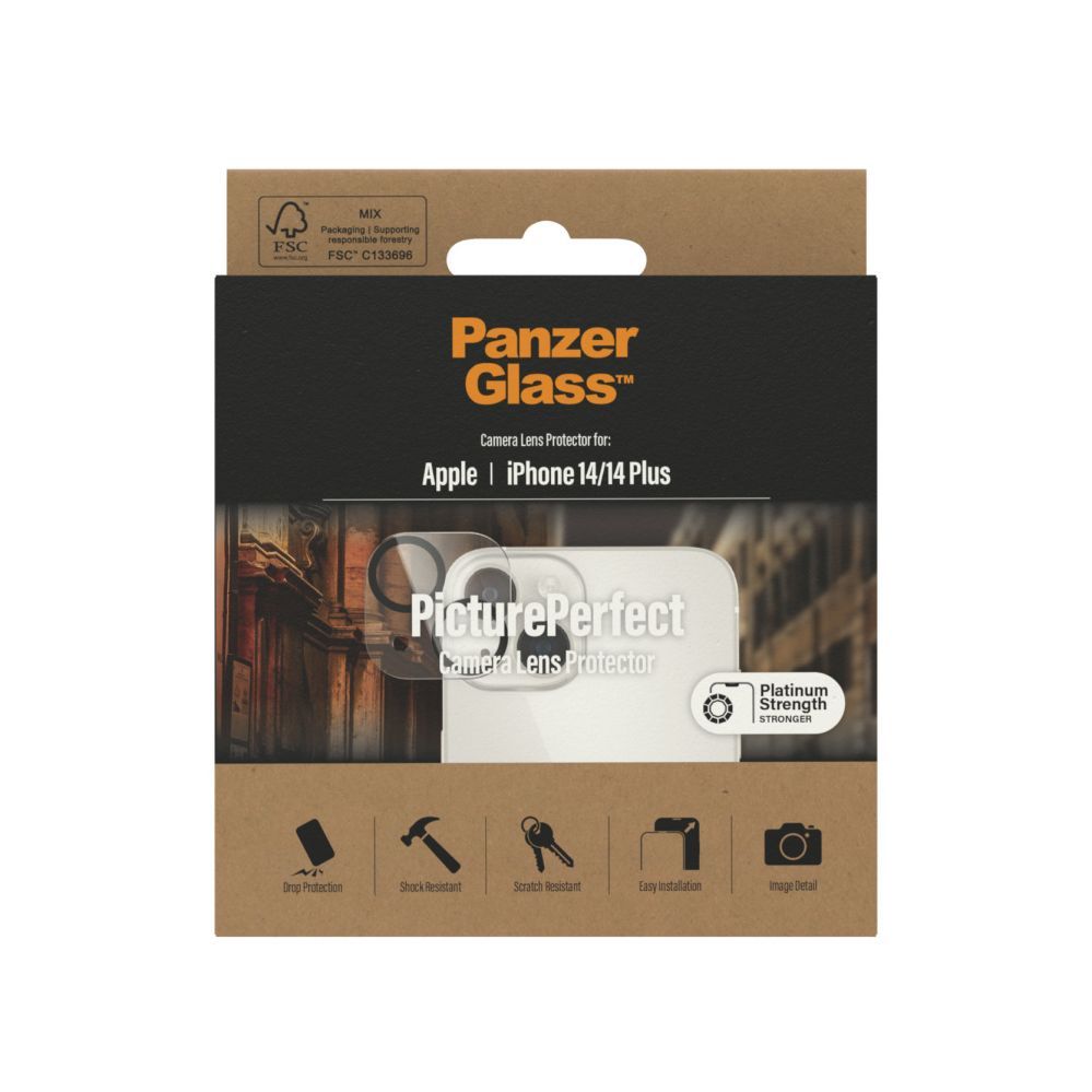 Back panel cover PanzerGlass - Camera Lens Protection PicturePerfect Apple, iPhone 14/14 Plus, Glass, Transparent