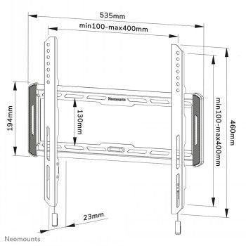 TV bracket NEOMOUNTS BY NEWSTAR  NEOMOUNTS BY NEWSTAR SCREEN WALL MOUNT (FIXED, ULTRA THIN, VESA 400X400)