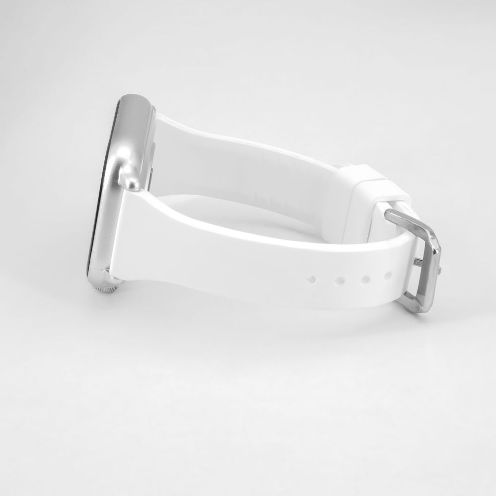 Rihm Connect  22mm T-buckle Silicone Loop Watch Strap (130mm M/L) White