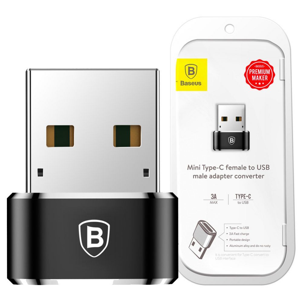 Кабель Baseus  Baseus Mini USB-C to USB-A adapter - black