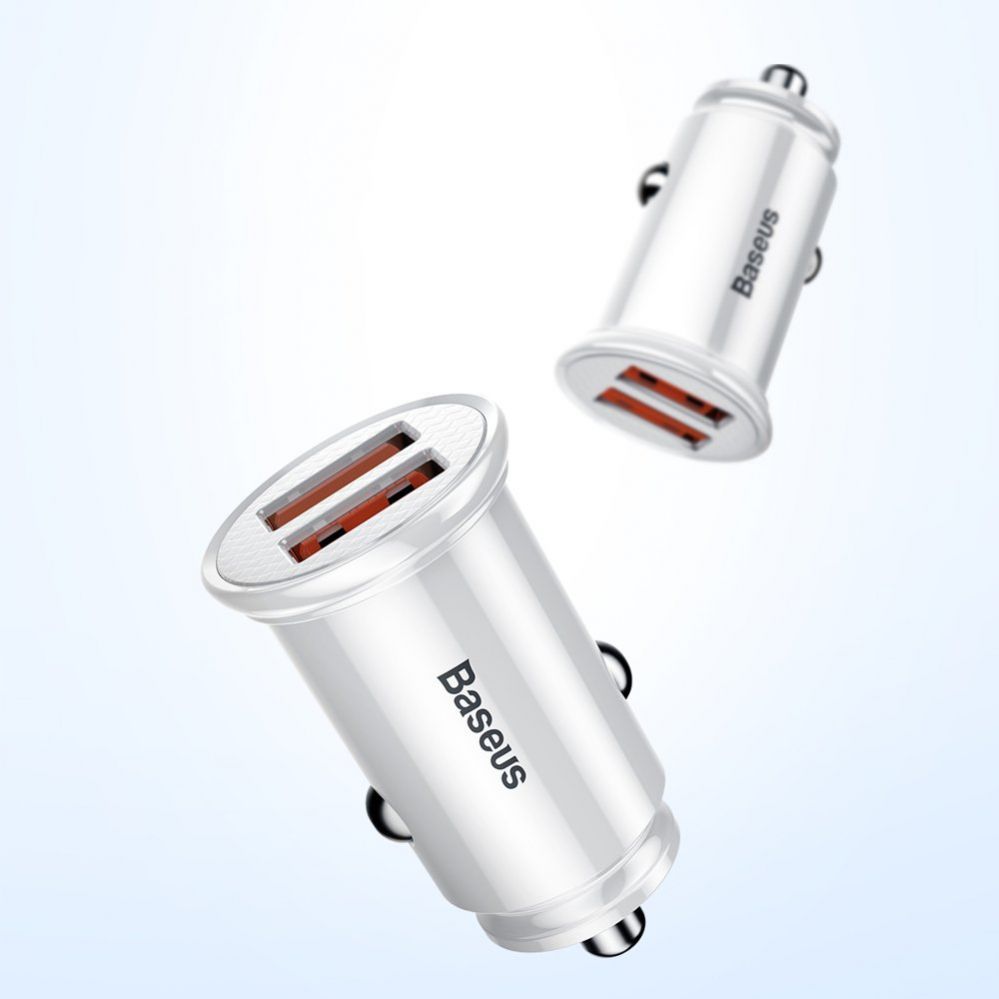 Kaabel Baseus  Baseus Circular smart car charger 2x USB QC3.0 Quick Charge 3.0 SCP AFC 30W black (CCALL-YD01)