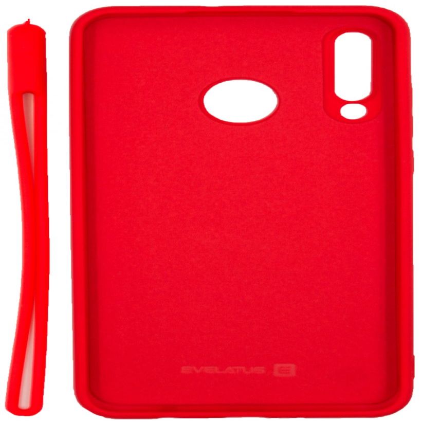 Чехол на заднюю панель Evelatus Huawei P30 Lite Soft Touch Silicone Case with Strap Red