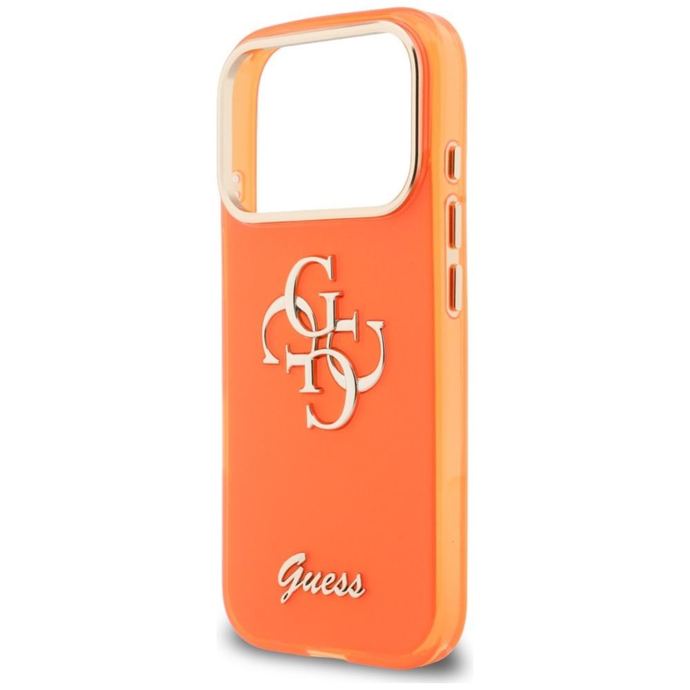 Другие товары Guess  Guess IML 4G Script Metal Case for iPhone 17 Pro - Orange