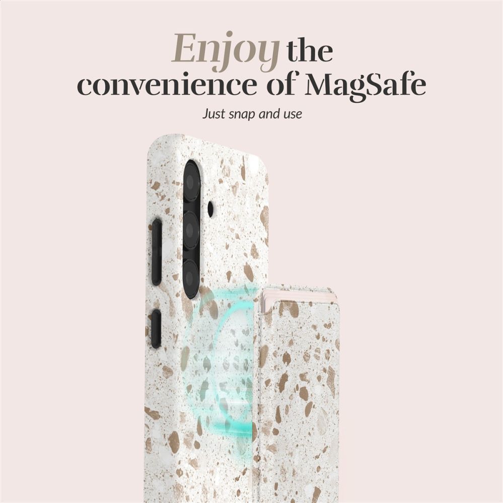 Back panel cover Mio MIO Soft Terrazzo Magsafe Case Compatible Card Holder