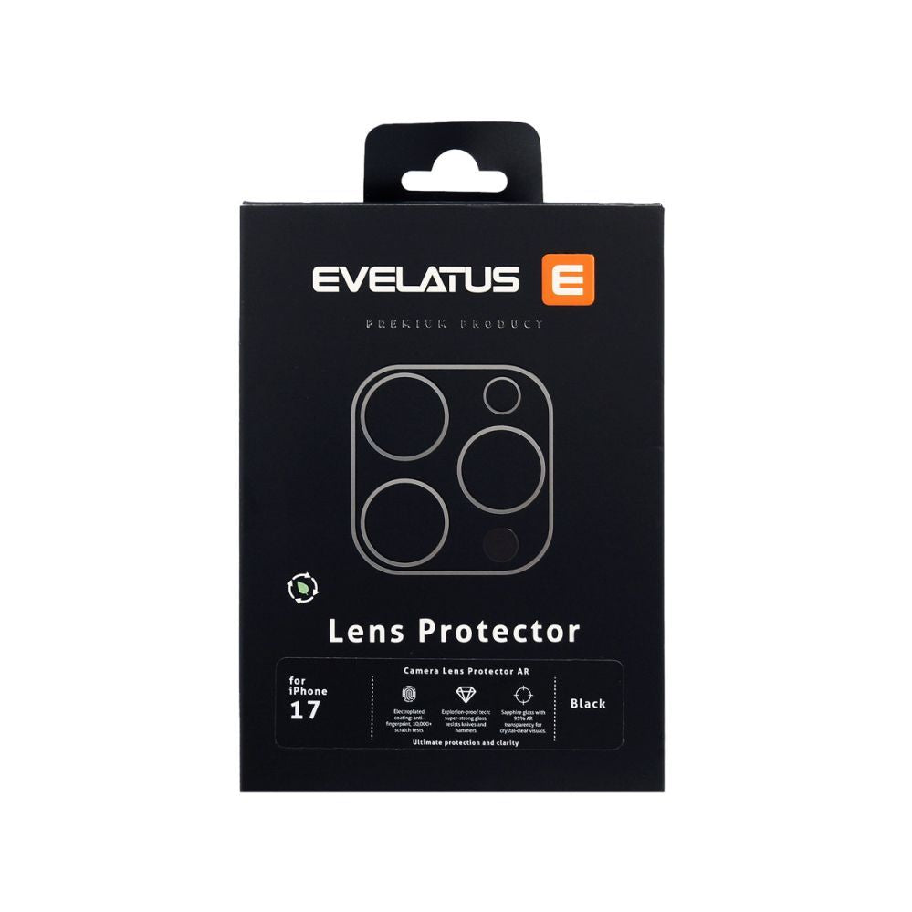 Защитное стекло Evelatus Apple iPhone 17 Full body camera lens protection premium Black
