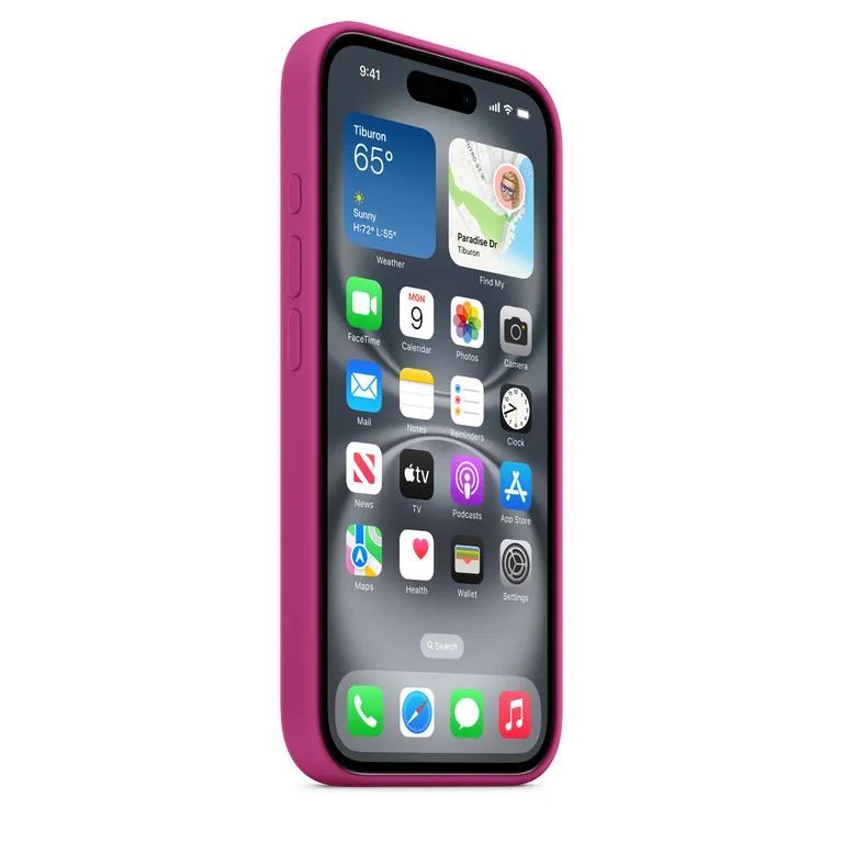 Чехол на заднюю панель Apple - MYY53ZM/A Apple Silicone Magsafe Cover for iPhone 16 Fuchsia