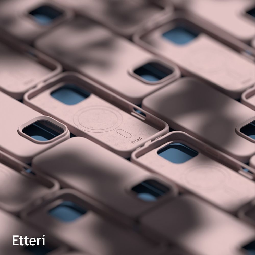 Чехол на заднюю панель etteri  Etteri Silicone Mag case for iPhone 16 Pro 6,3" light pink