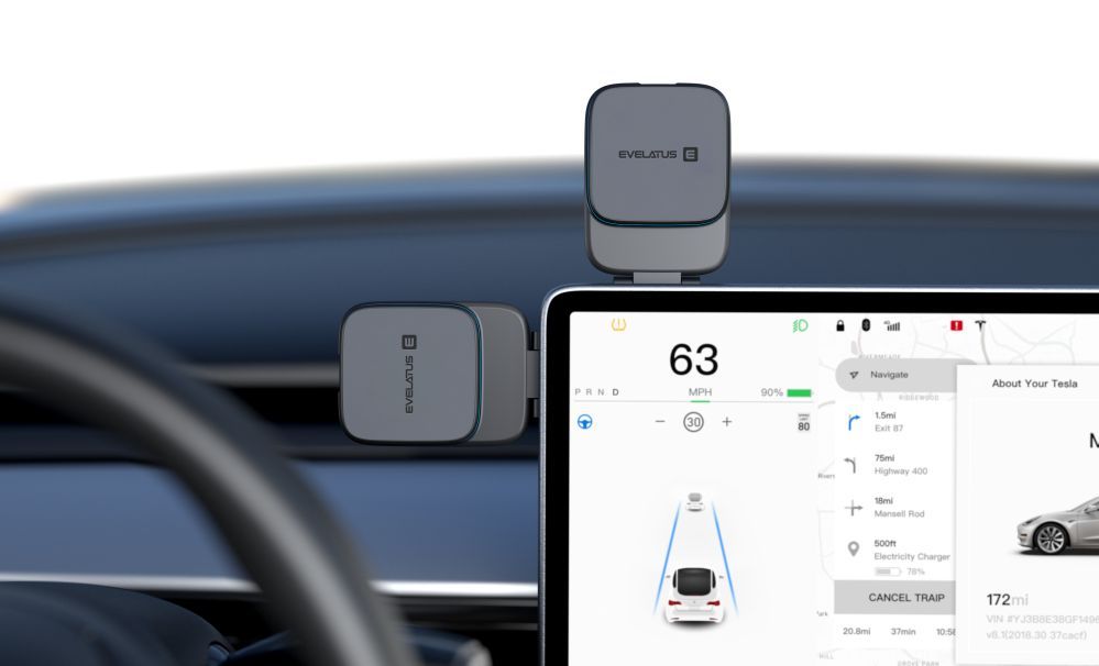 Universaalne telefonihoidja (Popsocket) Evelatus  MagSafe Qi wireless charging magnet mount (for Car Screen/dashboard, laptop, tablet, monitor) Black