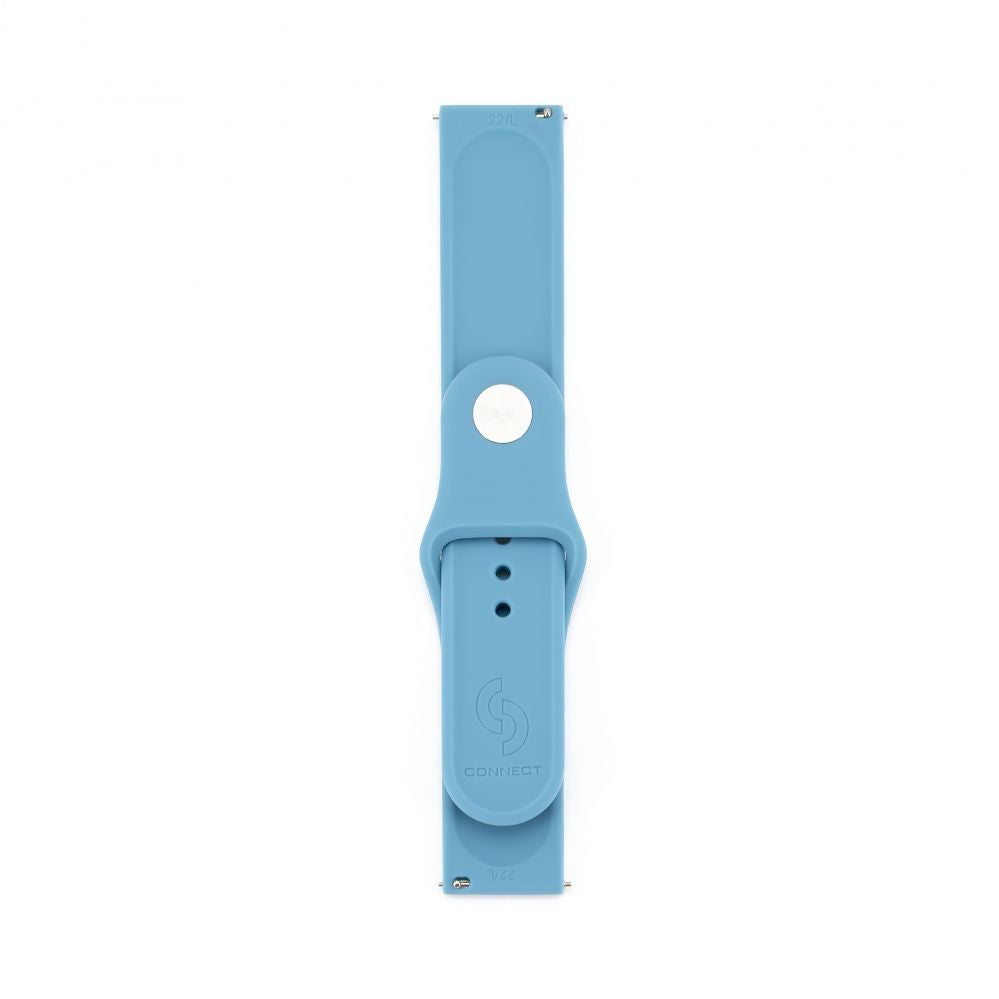 Strap Connect  22mm Silicone Loop Watch Strap (S/M 110mm) Blue