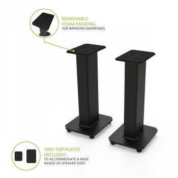 TV bracket KANTO AUDIO  KANTO AUDIO 22" TALL FILLABLE SPEAKER STANDS WITH ISOLATION FEET - BLACK (PAIR)