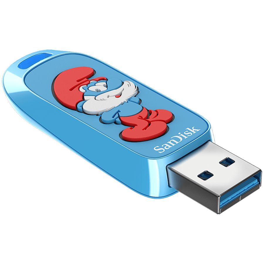 Üleminek SanDisk  SANDISK USB 3.2,Ingot Type-A,130MB/s,Papa Smurf Edition,4x6 Blister,Global