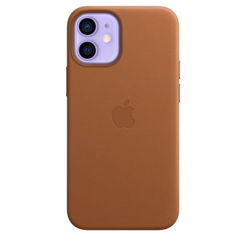 Back panel cover Apple  Leather Case with MagSafe  for iPhone 12 mini California Poppy