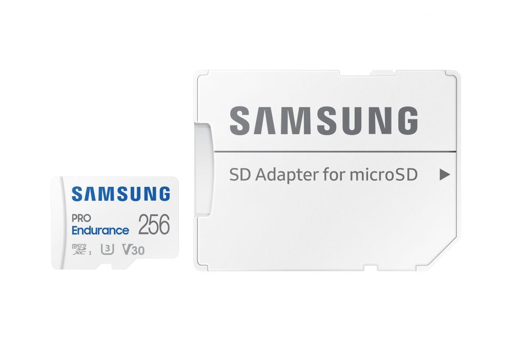 Mälukaardid Samsung  PRO Endurance MB-MJ256KA/EU 256 GB, MicroSD Memory Card, Flash memory class U3, V30, Class 10, SD adapter
