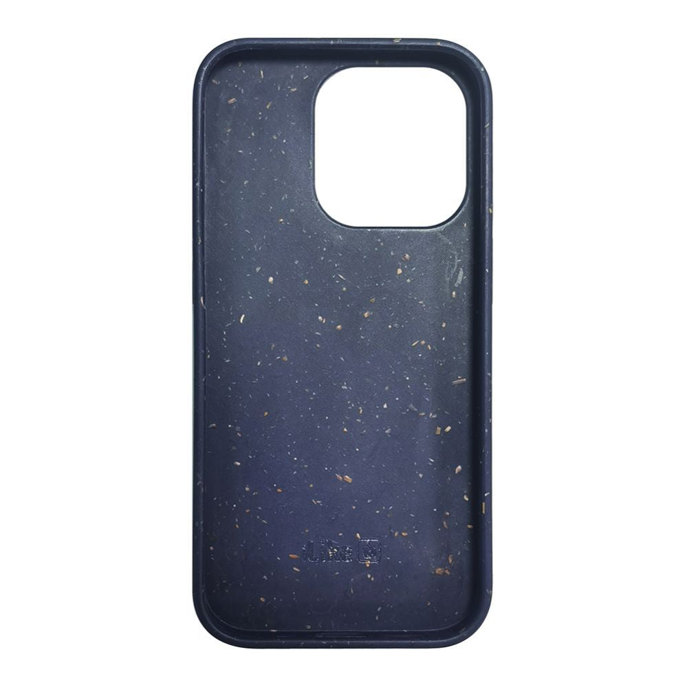 Tagakaaned iLike Apple iPhone 14 Pro Silicone plastic case Eco Print Design Blue