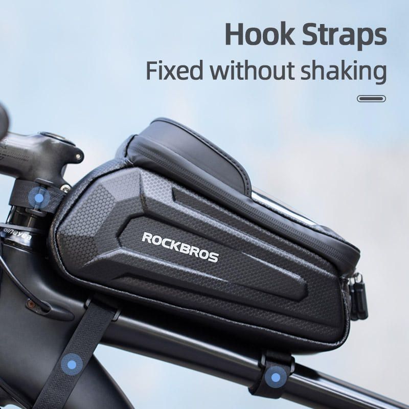 Jalgratta tarvik Rockbros  Rockbros B68 Bike Pannier for Frame, Armored, with Phone Pocket and Cover, 1.7L - Black
