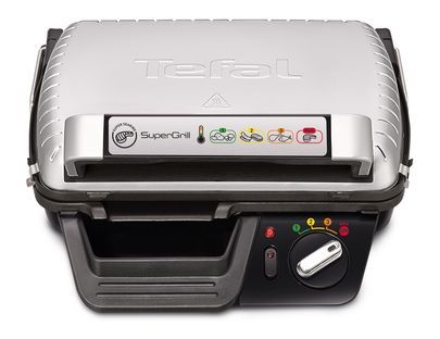 Table grill TEFAL  SuperGrill Standard GC450B32 Contact, 2000 W, Stainless steel